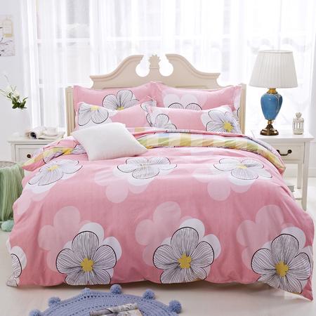 田園風(fēng)印花磨毛四件套個性時尚長絨棉床單床上用品家紡四件套